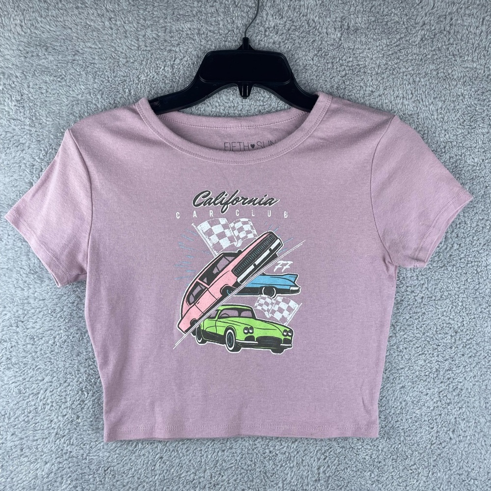 Fifth Sun Light Purple California Car Club Crop Top